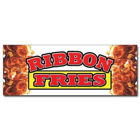 Signmission RIBBON FRIES DECAL sticker hot chips french supplies cart trailer restaurant, D-24 Ribbon Fries D-24 Ribbon Fries